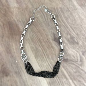 Industrial Style Metal and Chain Necklace